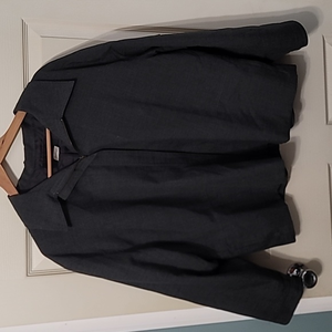 Vintage Harris/Wallace Woman Charcoal‎ Gray Poly/Wool Blend Jacket Size 18W